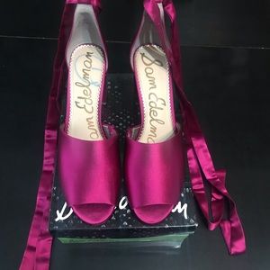 Hot Pink Satin Shoes